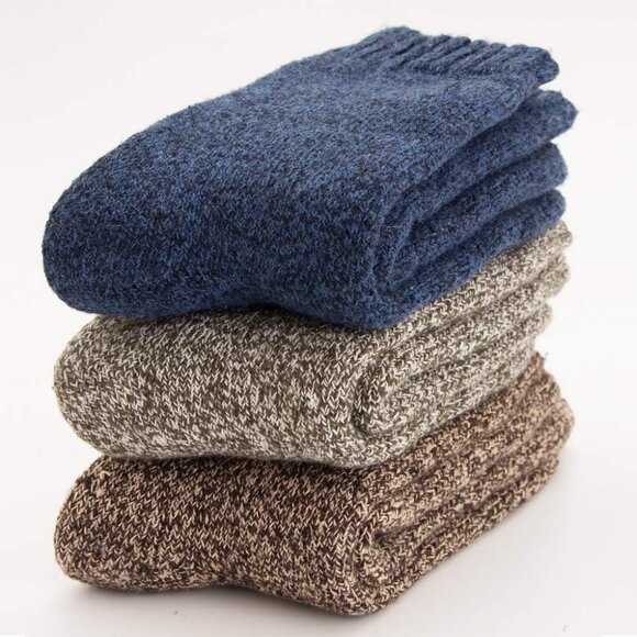 Mens Heavy Thick Wool Socks - Soft Warm Comfort Winter Crew Socks Pack of 3/5,Mu - Picture 2 of 8